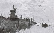Claude Monet Windmills near Zaandam oil painting on canvas